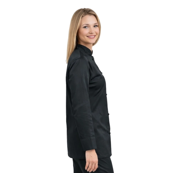 Bluza kucharska czarna damska  długi rękaw roz.L